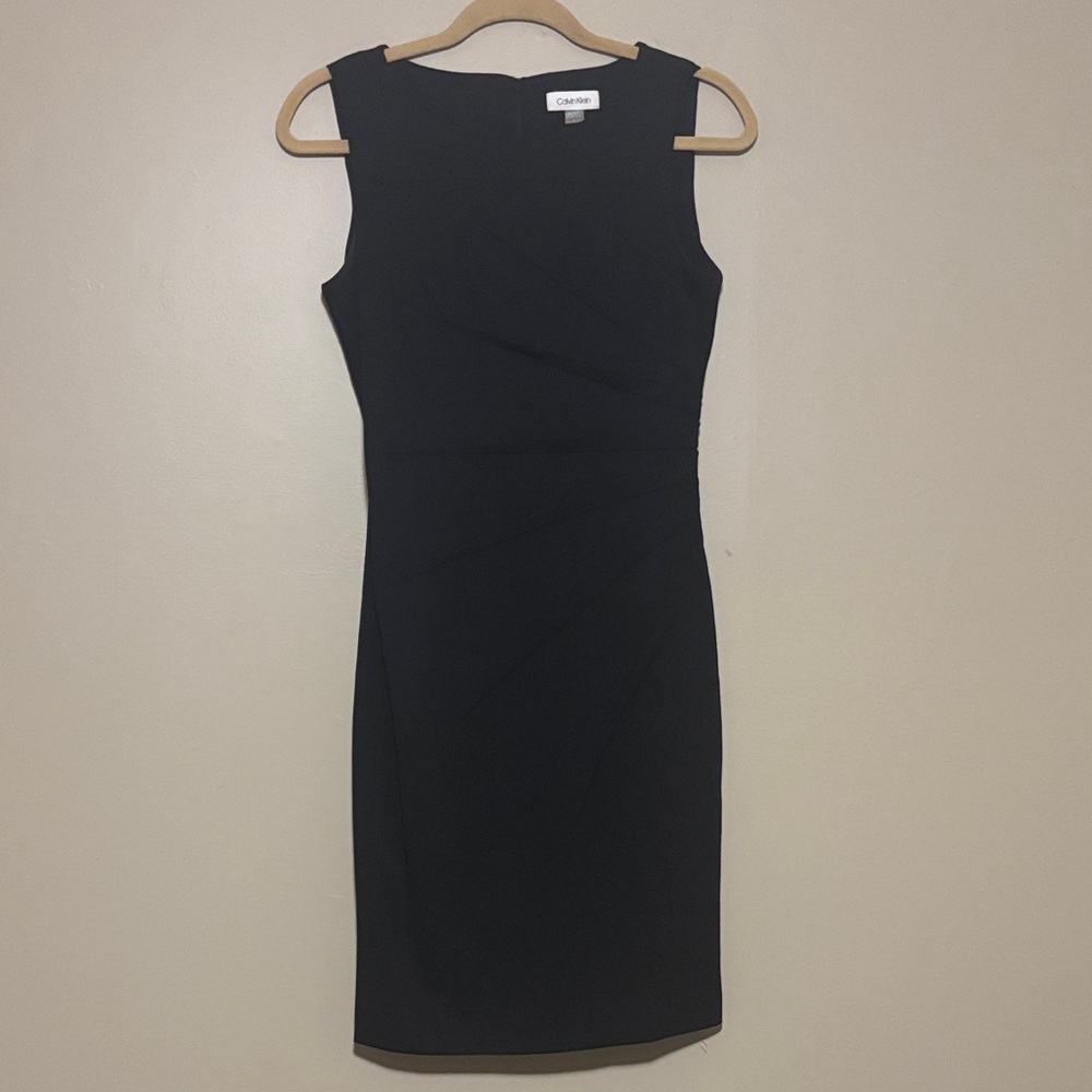 Calvin Klein Classic Black Sheath Dress Size 4